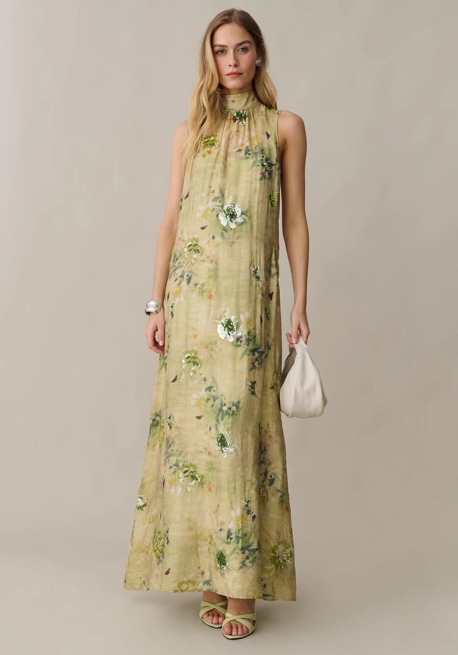 O.P.T. Naia Floral Sleeveless Maxi Dress - M